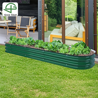 Kits de lits de jardin surélevés en métal Boîte à fleurs en métal Grande jardinière de 11 ''de haut