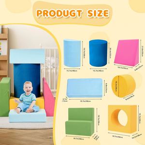 Toddler Toys Indoor, 7-Piece Colourful <b>Foam</b> Blocks, Soft <b>Play</b> Climbing for Toddlers - Product Image 3