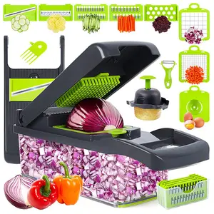 Amazon Hot Selling 11-in-1 Multi-function Manual Vegetable Cutter Slicer Kitchen Accessories