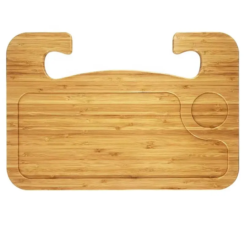 Nueva bandeja de madera de bambú para coche para comer bandeja para volante camión volante escritorio volante Mesa
