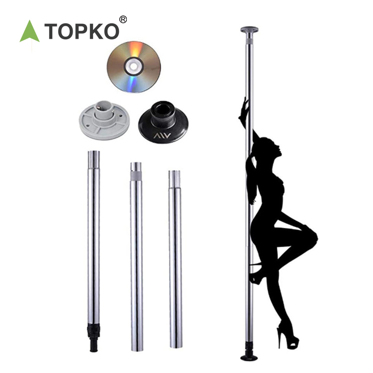 TOPKO sport fitness private label portable stripper outfit pole dance dancing tube pole con accessori da palcoscenico