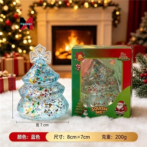 Jouet de décompression à rebond lent pour adultes, petit jouet émotionnel anti-stress en forme de Père Noël, avec sucre de malt, pour Noël - Product Image 6