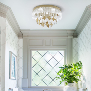 Plafonnier <span class=keywords><strong>LED</strong></span> en acier inoxydable élégant avec cristaux en forme de papillon, pour hôtel, appartement, entrepôt au Royaume-Uni, 3500K 6000K - Product Image 3