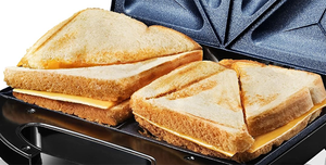 750W compatte 2 fette elettrico <span class=keywords><strong>Sandwich</strong></span> griglie con piastre da forno personalizzate antiaderenti tostate tasca frittate triangolo <span class=keywords><strong>Sandwich</strong></span> - Product Image 2