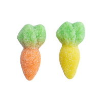 Amos 100 grammes de carottes gommeuses enrobées de sucre aigre de Pâques aux saveurs de fraise, de pomme, de citron et d'orange