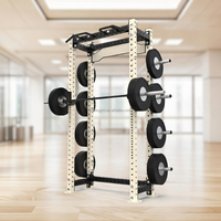 Rack de Sentadillas Comercial de Alta Resistencia con Barra de Dominadas, Equipo de Gimnasio Multifuncional para Entrenamiento de Fuerza