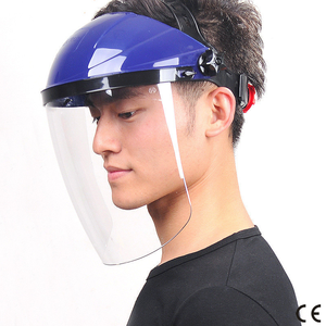 Vente en gros Soudeurs anti-impact réutilisables pour le ponçage Soudure Transparent Clair Bouclier facial Demi-acrylique Bouclier de protection pour casque - Product Image 4