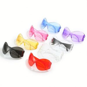Gafas de Sol Personalizadas con Logotipo 2025, Gafas de Sol de Gran Tamaño para Hombre y Mujer, Estilo Y2K, Gafas Deportivas Punk, Gafas de Sol de Mariposa sin Montura para Mujer - Product Image 5