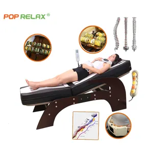 Far infrared chiropractic tourmaline mattress thermal jade full body massage roller bed manufacturer POP RELAX