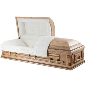 Cercueil standard américain en bois solide pour DH-004 funéraires