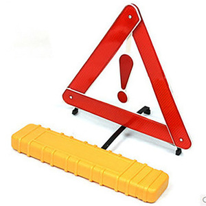 Vehicle Reflective Warning Triangle Folding Safety Sign <b>For</b> Accident Parking <b>Ground</b> Mount Plastic Material - Product Image 1