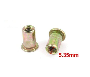 Round Head <b>Rivet</b> <b>Nut</b> 5.35mm Diameter Zinc Plated Carbon Steel Metric Threaded Insert - Product Image 1