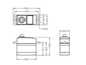 K-POWER Bánh Răng Kim Loại Kỹ Thuật Số Mô-men Xoắn 15Kg/20Kg <span class=keywords><strong>Servo</strong></span> Điều Khiển Từ Xa Cho Máy Bay Ô Tô Điều Khiển Từ Xa Phụ Tùng Robot Cánh Tay MM1500 - Product Image 5