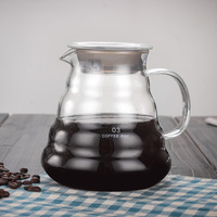 Ensemble de bouilloire en verre borosilicate de qualité, design moderne et classique, facile à utiliser, durable, pour le café, le thé et les boissons