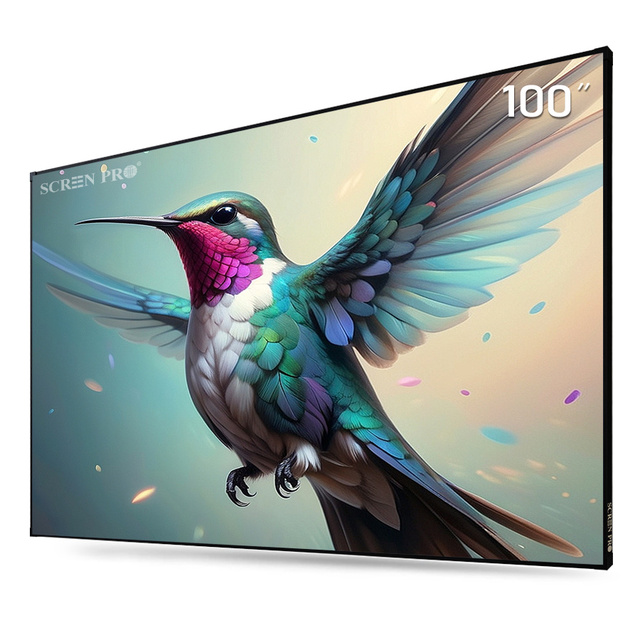 SCREEN PRO ALR Projector Screen 100 Inch 16:9 4K Ultra HD 16:9 Ambient Light Rejecting Fixed Frame ALR Projection Screen