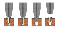 Rivets à tête fleurie en aluminium robuste de 5,0 mm, rivets aveugles en aluminium pelé de 4 x 15 mm pour matériaux souples