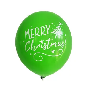 Personalized Party Ornaments Christmas Decoration Supplies 10 inch Latex Custom Printed Merry Christmas Balloon