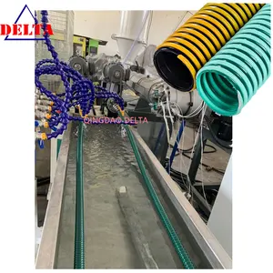 PVC flexible vacuum pipe produce machine plastic spiral corrugation PVC suction tube making machine