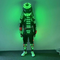 Télécommande Led Robot Costume Salle De Bal Spectacle De Scène Lumineux Vêtements Casque Armure Led Robot Costume pour Fête Dj Disco Discothèque
