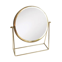 En gros Luxe Élégant Moderne Vanité de Table Or Miroir De Maquillage Rond Chambre Décor À La Maison