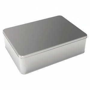 Kontensan L331 Square Tin Can 1 Lt <b>Cookie</b> Baklava <b>Box</b> Turkey 190x135mm X H47mm - Product Image 2