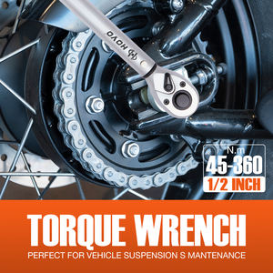 Clé dynamométrique à cliquet métrique industrielle OEM 1/2 pouce, 72 dents, outil mécanique, précision 3%, acier allié, couple maximal 400 Nm - Product Image 4