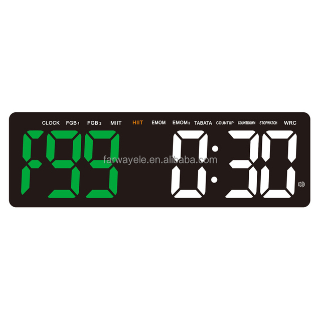16 Inch Large Screen Sport LED Exercise Timer Multifunctional Gym Training Fitness Timer