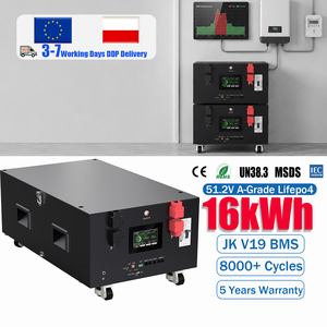 Batería Modular Apilable LiFePO4 de 51.2V 16kWh con BMS JK V19 y Función de Calefacción para Almacenamiento Solar Fotovoltaico en el Hogar (Stock UE) - Product Image 1