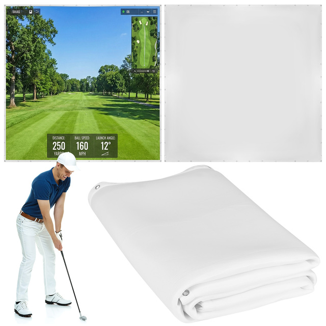 Factory Custom Golf Simulator Impact Screen Easy to Install Indoor Golf Simulators High Impact Resistance Single Layer Sound Absorbing for Home