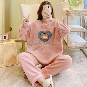 Pijamas <span class=keywords><strong>de</strong></span> <span class=keywords><strong>Franela</strong></span> para <span class=keywords><strong>Mujer</strong></span>, Invierno, Diseño Dulce <span class=keywords><strong>de</strong></span> Dibujos Animados, Manga Larga, Suaves, Cómodas, Térmicas, Tallas Grandes - Product Image 6