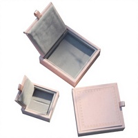 Boîtes cadeaux de luxe en papier floqué pour bijoux, avec estampage à chaud, boîte à bijoux à couvercle rabattable, boîte cadeau pour la Saint-Valentin