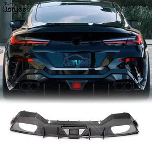 2023 Facelift AC Style diffusore posteriore scarico con luce a LED per BMW serie 8 G16 F93 Gran Coupe 2021-accessorio ABS in fibra di carbonio