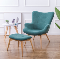 Muebles para el Hogar de Tela Estilo Inglés, Sofás Verdes, Sofá Elegante para Salón, Conjuntos de Sofás Reclinables y Otomanas, Sofás y Sillones