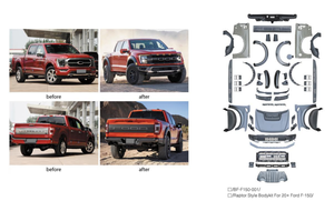 Kit de Carrocería de Gran Venta para Ford F-150 2021+ para Actualizar al Estilo Raptor 2024+ con Capó de Acero, Guardabarros de Acero y Faros LED Plug and Play - Product Image 5