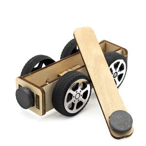 Kit de coche magnético de madera, juguete científico para niños, modelo educativo para construir, de 7 a 9 años - Product Image 1