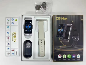 Fone de Ouvido Bluetooth Z15 MAX com Pulseira Inteligente Removível, Monitor de Frequência Cardíaca, Rastreador de Fitness, Pedômetro Esportivo Masculino, Smartwatch - Product Image 4