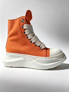 Multicolor Fashion <b>Canvas</b> High Tops Thick Cord Laces Combined Sole All-match Daily Casual Footwear - Product Image 3