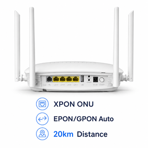 AX3000 WiFi6 4 antennes G8503 Double bande GPON XPON ONU ONT avec 4 ports GE VoIP USB FTTH FTTE - Product Image 1