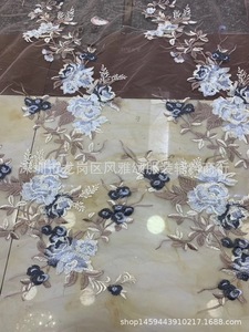 Han roupas chinesas bordadas de malha, estilo antigo, roupas de pano bordados, tecido de tule, sheng, hibiscus - Product Image 2
