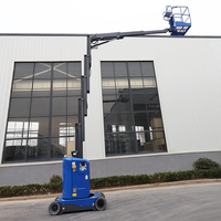 Plateforme de travail verticale télescopique autopropulsée CHANGDING pour espaces étroits, en aluminium, 12 m