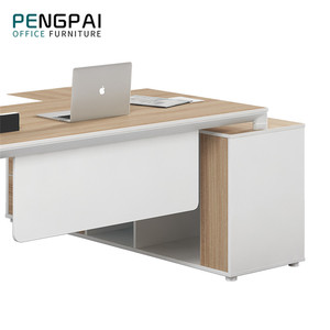 Oficina Muebles de lujo Escritorio de oficina en forma de L Mesa de oficina blanca Escritorio de gerente ejecutivo - Product Image 6