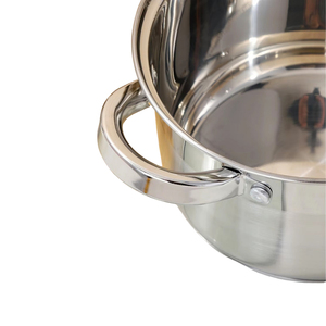 Stainless Steel Casserole Cookware <b>Set</b> Glass Lid Soup <b>Pot</b> Pan <b>Set</b> for Gas and Induction Kitchen Use - Product Image 4