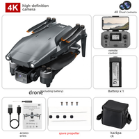 Drone RC pliable L600 Pro à double caméra, GPS, moteur brushless, évitement d'obstacles par flux optique, FPV, pour adultes