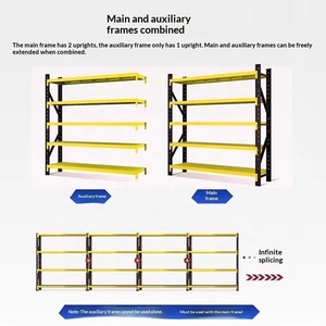 Boltless Adjustable Heavy Duty Load-Bearing 500kg/Layer 4-Layer Steel <strong>Storage</strong> Shelf Warehouse Industrial Stack <strong>Storage</strong> <strong>Racking</strong> - Product Image 2