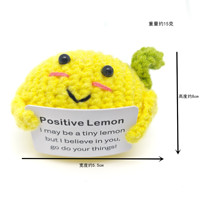 Kawaii Mini Poupées Crochet de Soutien Émotionnel Patate Crochet Cadeau Affirmation Carte Poulpe Peluche Positive Axolotl pour Cadeau