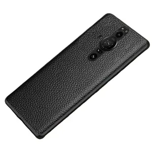 OEM ODM Custom Factory Pebble Leather Phone Case Unisex Leather Protect Cover For Sony Xperia Pro I