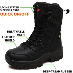 รองเท้าหนังแท้ผู้ชายสำหรับกิจกรรมกลางแจ้ง ฤดูใบไม้ร่วง ฤดูหนาว ฤดูร้อน ปรับแต่งได้ ขายส่งจากโรงงานโดยตรง เหมาะสำหรับเดินป่าและทำงาน - Product Image 5