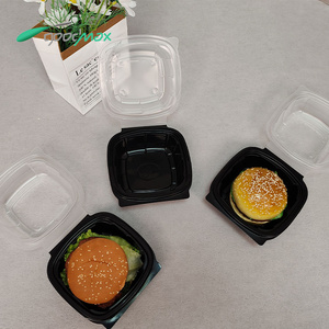 Boîte d'emballage alimentaire en plastique PP jetable personnalisée, adaptée au micro-ondes, pour restaurants, hamburgers - Product Image 1