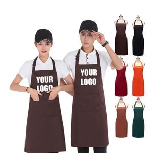 Tablier de travail promotionnel pour serveur, en polyester imperméable, personnalisable, pour cuisine, unisexe, avec logo sur mesure - Product Image 1