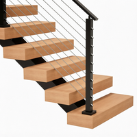 Système de garde-corps moderne en câble d'acier inoxydable pour escalier, balcon, main courante de sol, utilisation extérieure, salle de bain, villa, centre commercial, garantie 5 ans